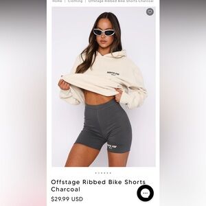 White Fox Offstage Ribbed Bike Shorts